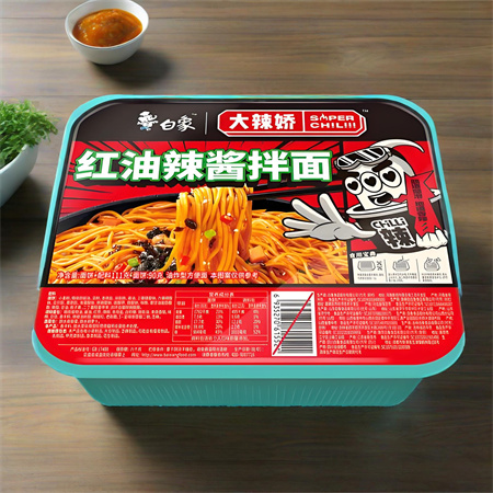 白象大辣娇红油辣酱拌面盒装 111gx12