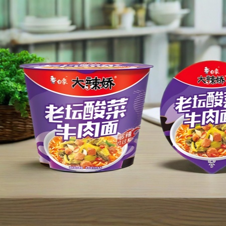 白象大辣娇老坛酸菜牛肉面桶装147gx12