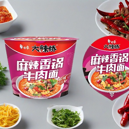 白象大辣娇麻辣香锅牛肉面桶装 135gx12