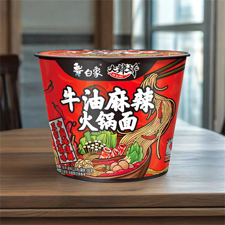 白象牛油麻辣火锅面桶装 114gx12
