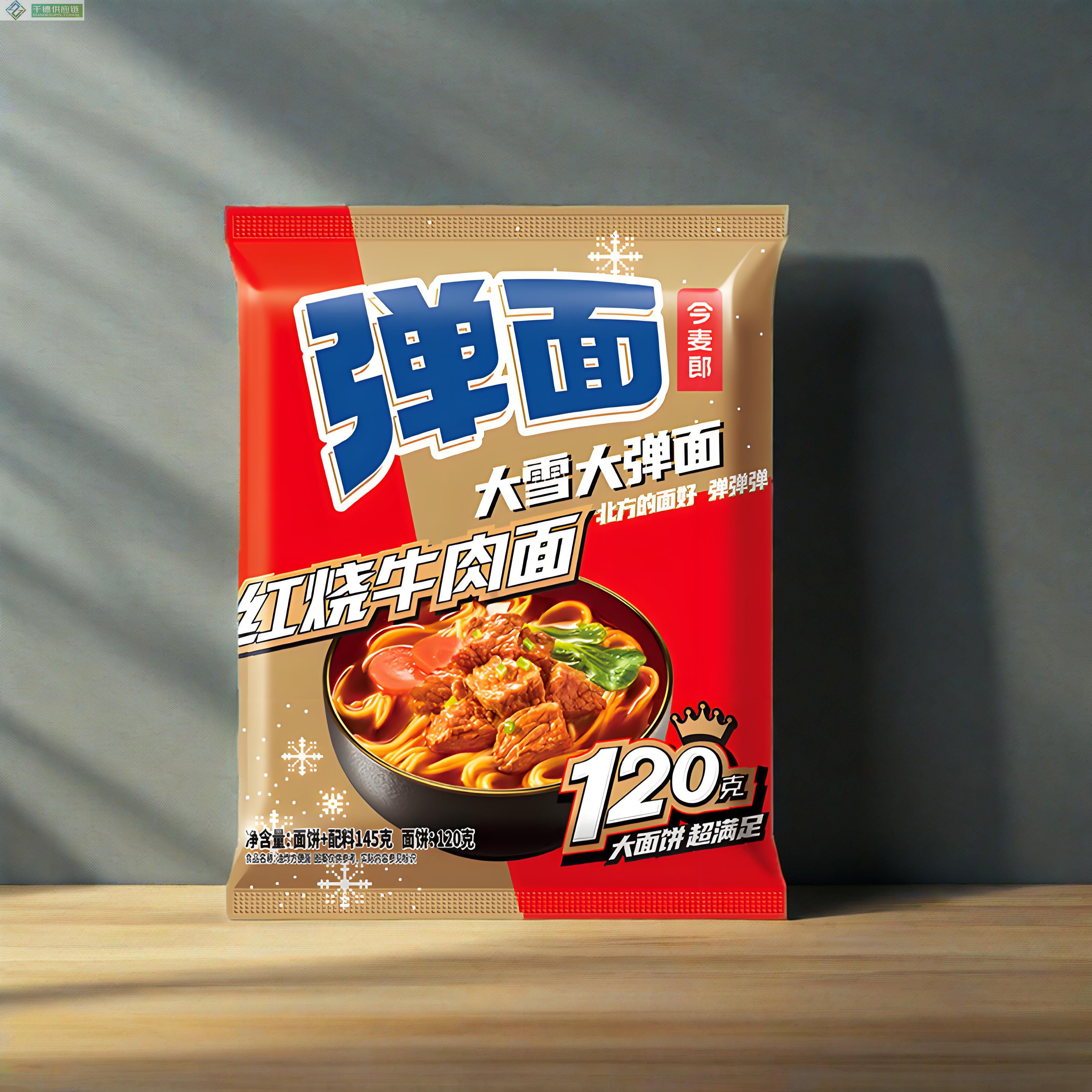 今麦郎弹面大袋红烧牛肉面145g×5×6