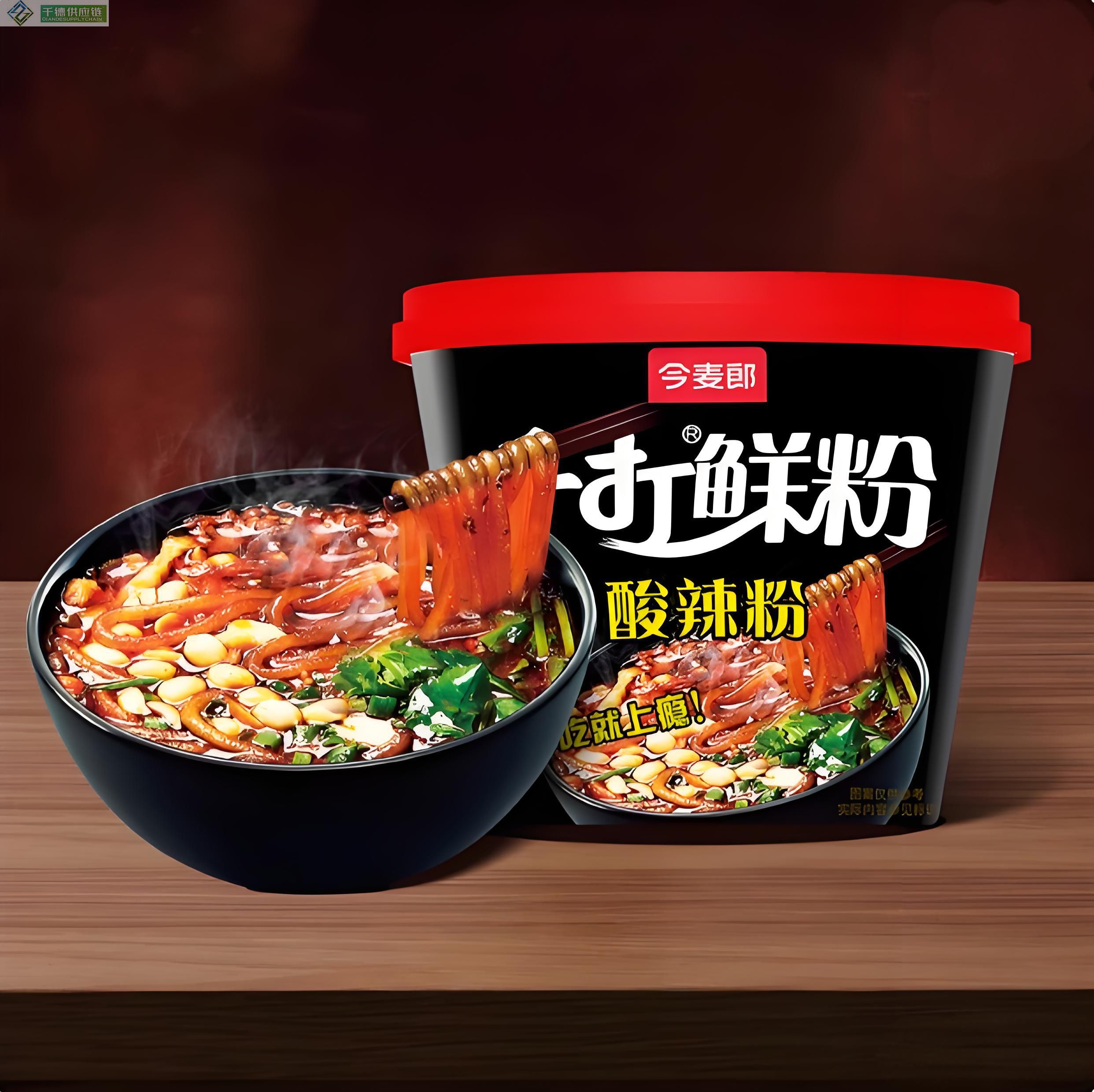 今麦郎手打鲜粉桶吃上瘾酸辣粉221g×12